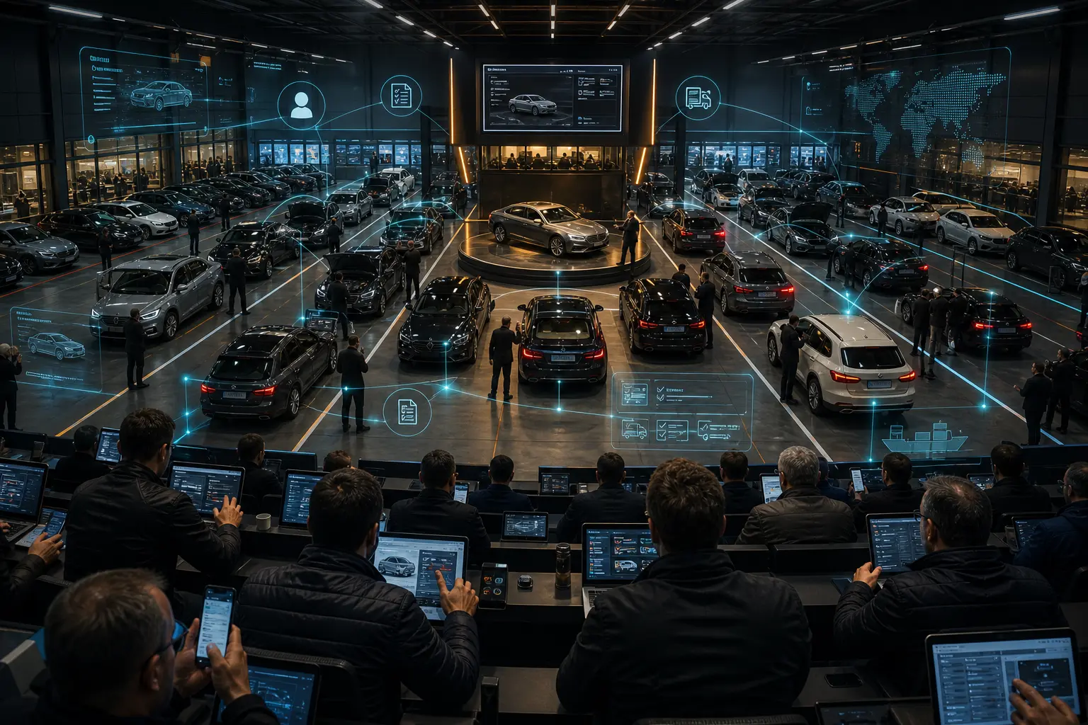 Parc automobile et flux numériques d’une plateforme d’enchères B2B